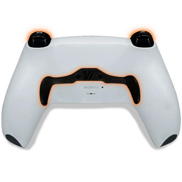 PS5 DualSense White mit TMR-Sticks, Pro-Setup mit Paddle und Smart Triggern, Rückseite