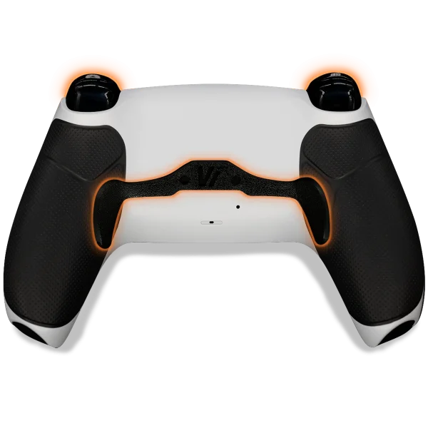 PS5 DualSense White mit TMR-Sticks, Pro-Setup mit Paddle und Smart Triggern, Rubberized Grip Rückschale, Rückseite