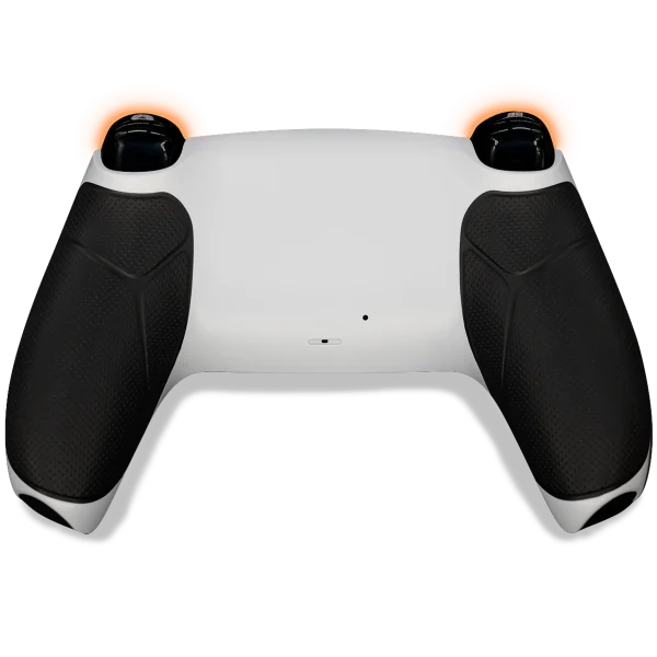 PS5 DualSense White mit TMR-Sticks und Smart Triggern (Mausklick), Rubberized Grip Rückschale, Rückseite