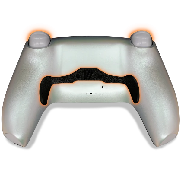 PS5 DualSense Chroma Pearl mit TMR-Sticks, Pro-Setup mit Paddle und Smart Triggern, Rückseite