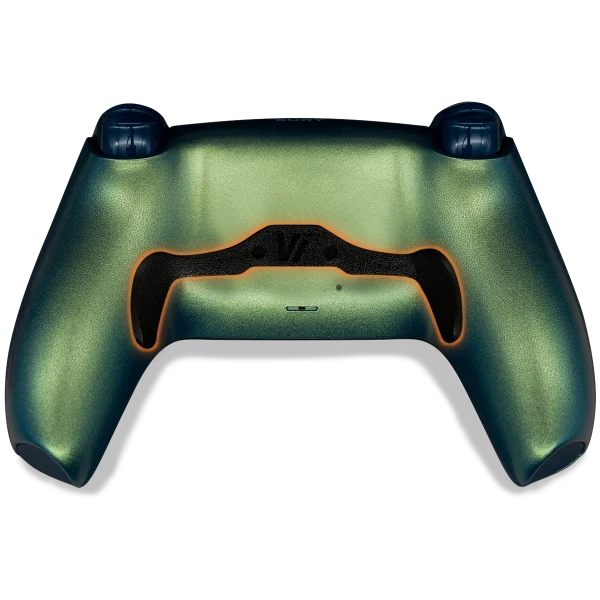 PS5 DualSense Chroma Teal mit TMR-Sticks und Pro-Paddle (2 Tasten, Mausklick), Rückseite