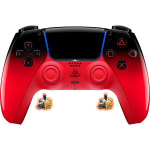 PS5 Controller Dualsense mit Hall-Effect | TMR Sticks Techno Red - kein Stick Drift