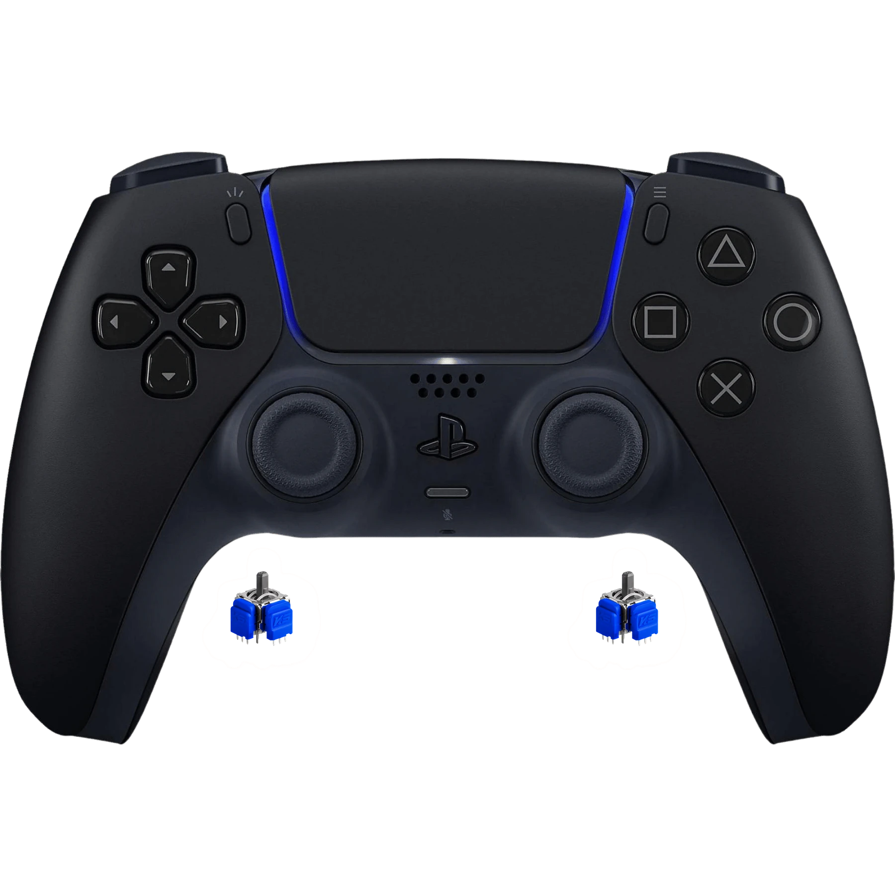 PS5 DualSense Controller mit TMR Sticks – Midnight Black | Kein Stick Drift – Produktbild PS5 DualSense Controller mit TMR Sticks – Midnight Black | Kein Stick Drift