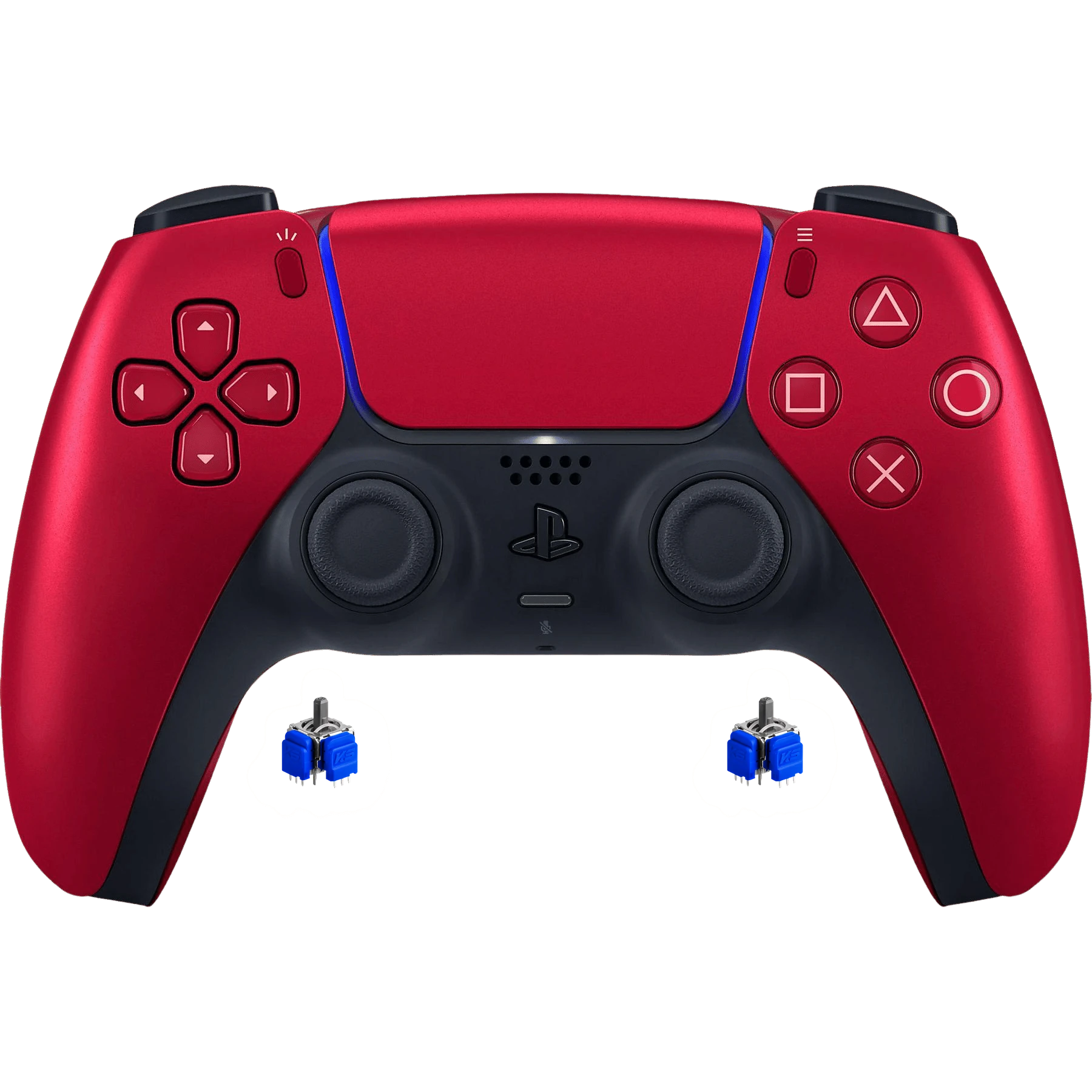 PS5 DualSense Controller mit TMR Sticks – Volcanic Red | Kein Stick Drift