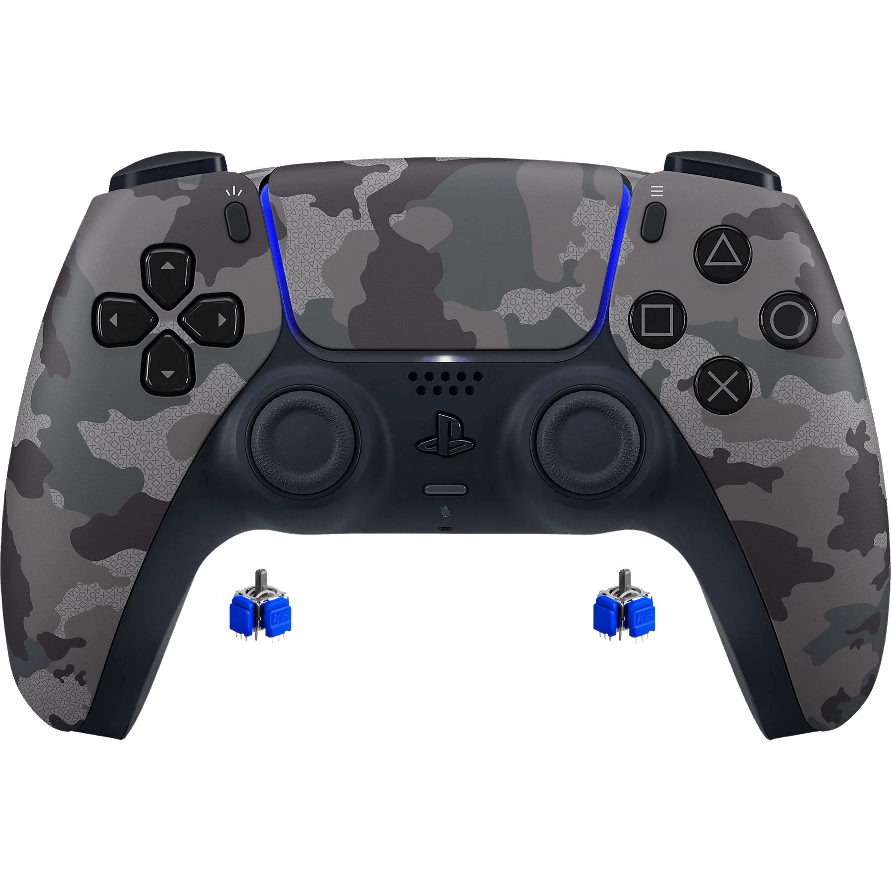 PS5 DualSense Controller mit TMR Sticks – Grey Camouflage | Kein Stick Drift